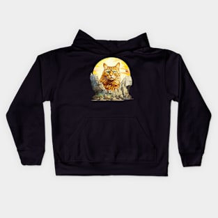 Cat and Mountain Kids Hoodie